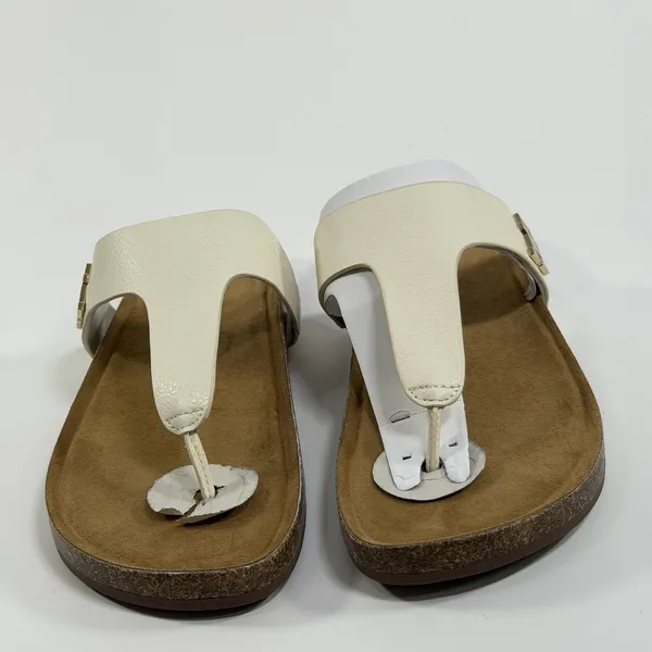 Tommy Hilfiger Size-7.5M Womens White Tobeach Thong Sandals - Image 5