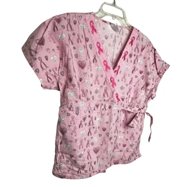 Gems Breast Cancer Scrub Shirt - Image 3
