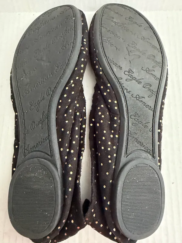 American Eagle Outfitters Black Ballet Flats with Gold Dot Accents - Image 5