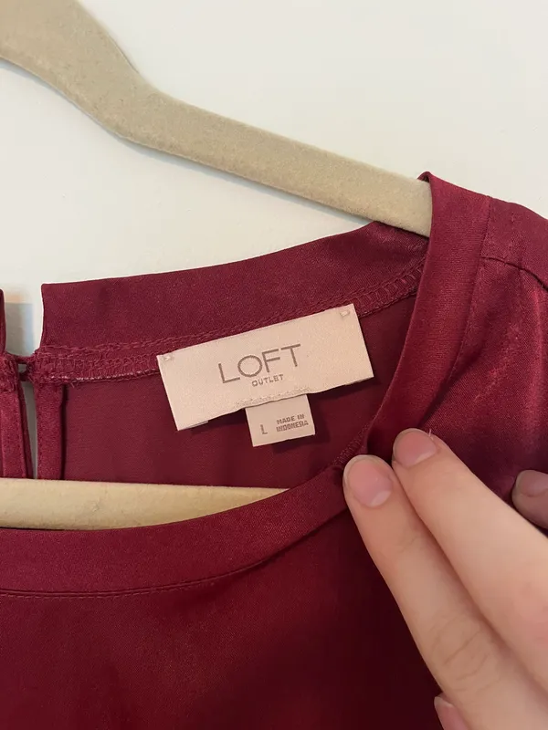 Loft Maroon Blouse - Image 3