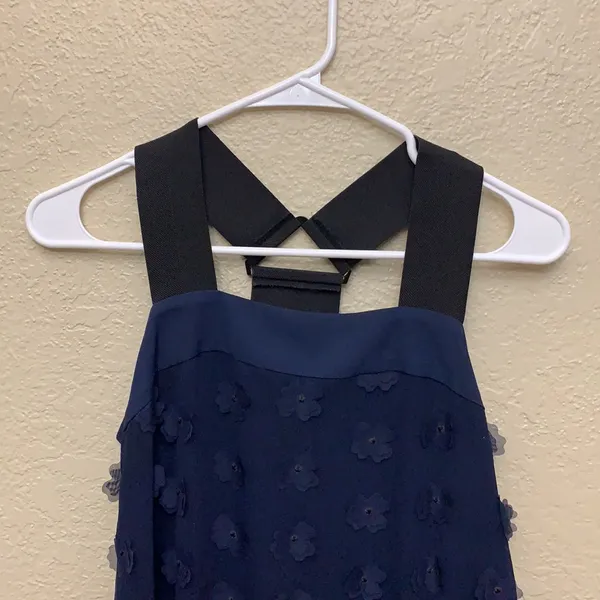 Long floral dress NWOT, dark blue - Image 2