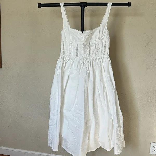 House of CB 'Perle’ White Lace Trim‎ Midi Dress NWOT size L - Image 6