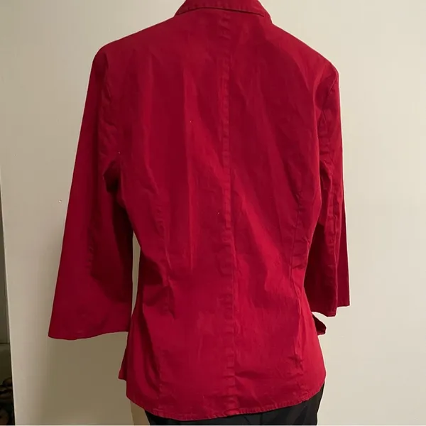 Gap Button Down Women Red Shirt - Image 2