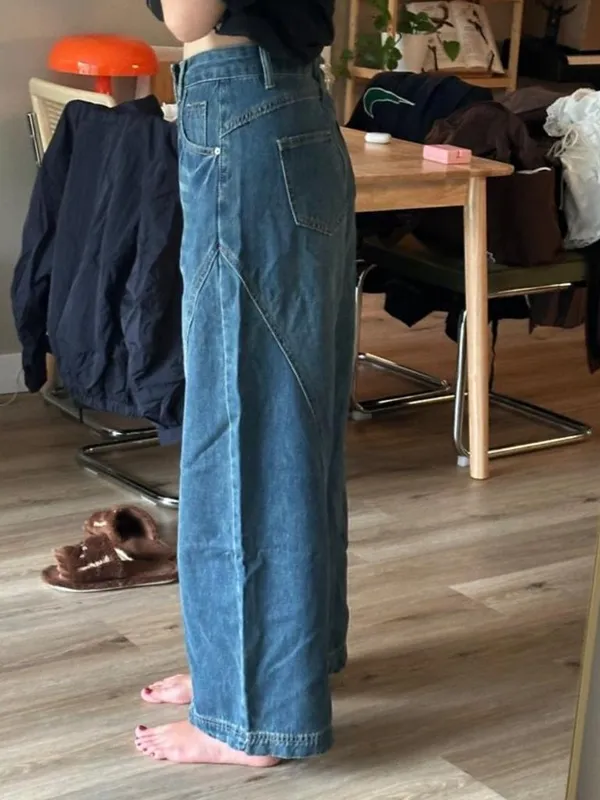 La Chappelle denim wide leg jeans from Taobao, size M #taobao #jeans #wideleg - Image 2