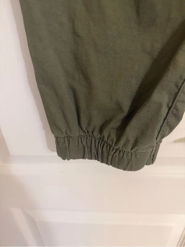Olive Green Women’s Cargo Jogger Pants with elastic leg! - Image 5