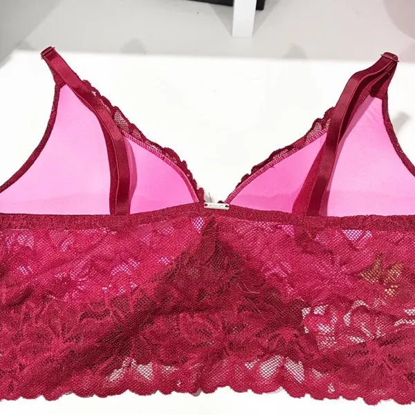 Victorias‎ Secret Pink Red Lace Racerback Push Up Bra Size Medium NEW - Image 4