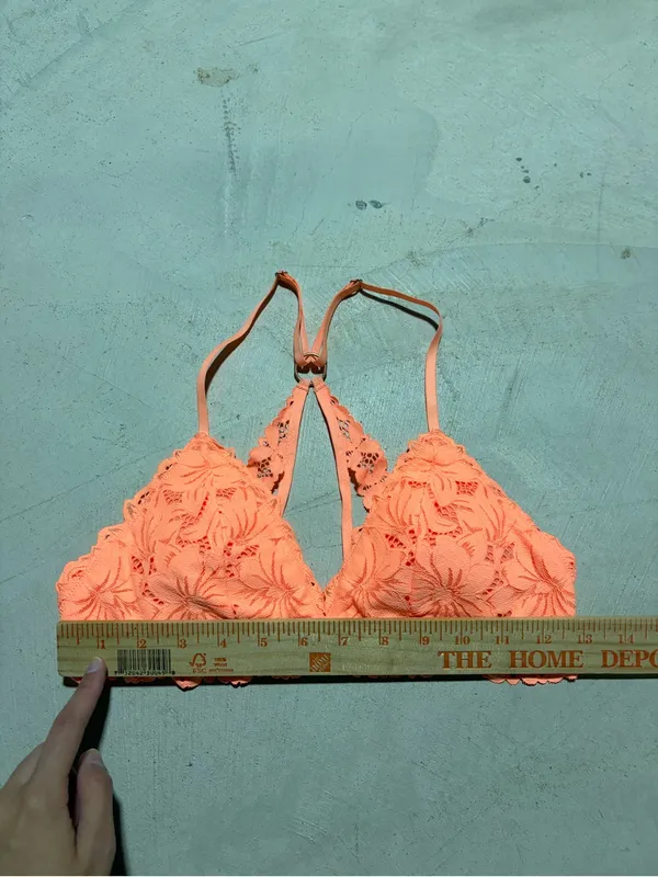 Aerie orange Lace Floral Bralette medium - Image 4