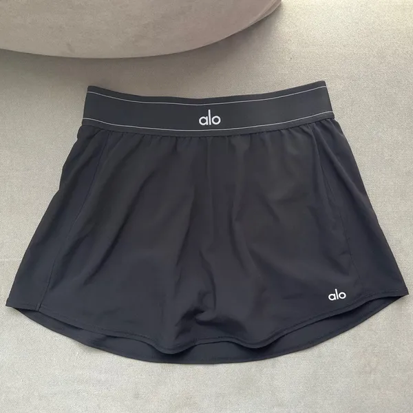 Alo Yoga Match Point Tennis Skirt Black S - Image 2