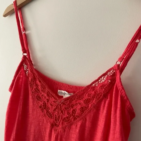 Orange Aéropostale Lace Trim Tank Top‎ - Image 4