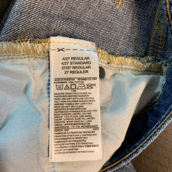 Gap Womens High Rise Wide Leg Jeans Medium‎ Wash Blue 100% Cotton 4/27 Regular - Image 4