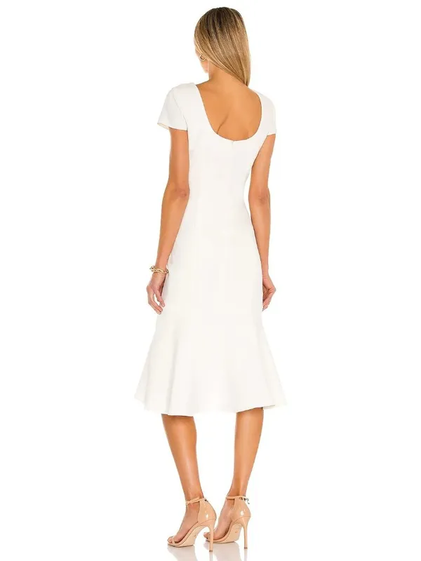Amanda Uprichard Evalina Dress in Ivory XSmall New Womens Cocktail Sheath - Image 2