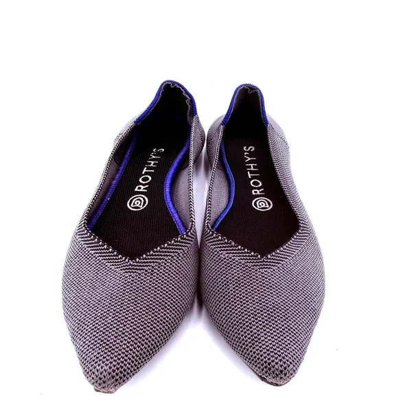 Rothy's Women's The Point Knit Grey Ballet Flats Shoes Size 9 - Image 4