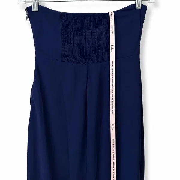 NEW Lulus Excellent Sensation Navy Strapless Ruffled Mermaid Maxi Dress Medium - Image 8