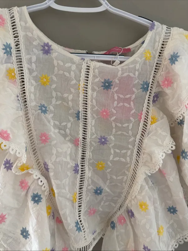 NWT JJ’s Fairyland Embroidered Boho Blouse - Size Large - Dreamy Boutique Find! - Image 6