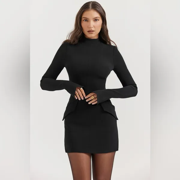 HOUSE OF CB size XL Taller longer 'Mahalia'‎ Black Mini Dress NWOT - Image 11