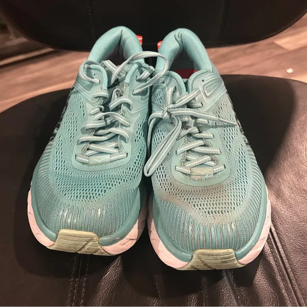 Hoka One One Women's Bondi 7 Teal Athletic Shoes please see stain - Image 2
