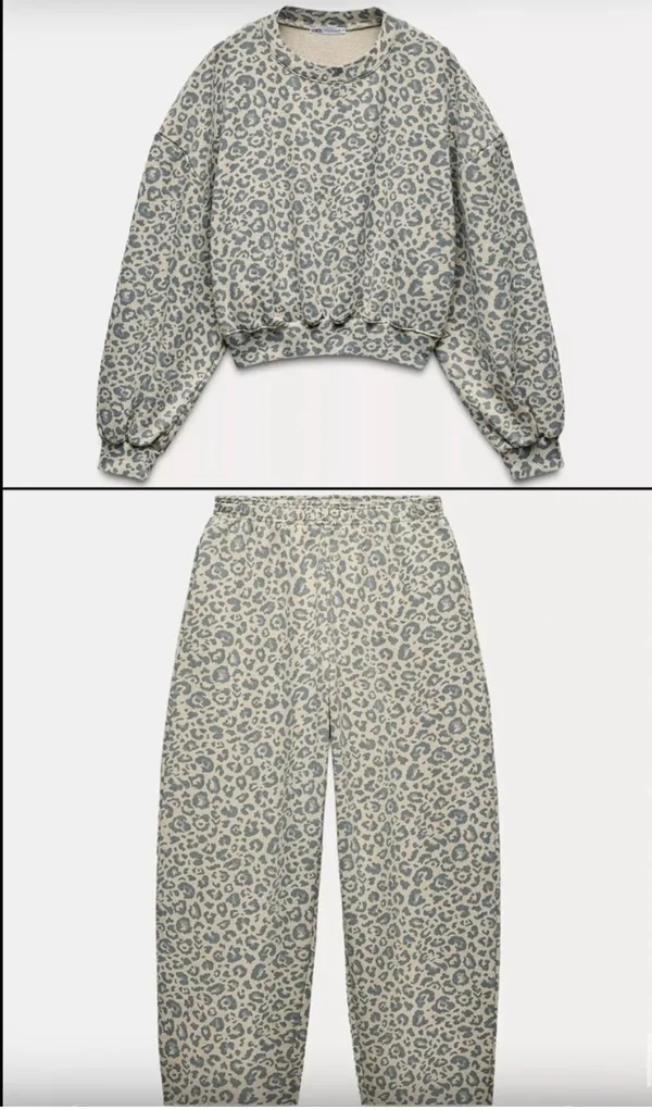 ZARA sweatshirt and sweat pants worn once. Size small - Image 2