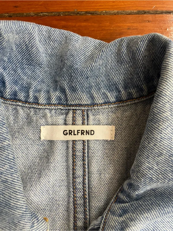 GRLFRND Denim Selena Cotton Zip Front Western Corset Mini Dress Sz S 🧡🎀 - Image 11