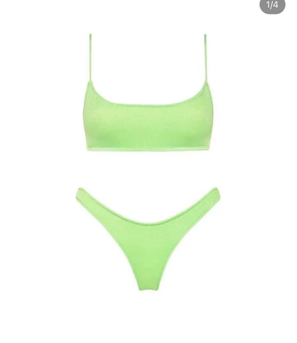 Green Shimmer Triangl Bikini - Image 5