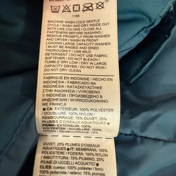Athleta Downtown Vest Women Large Teal Blue Puffer Down Insulated Winter 599481 - Image 7