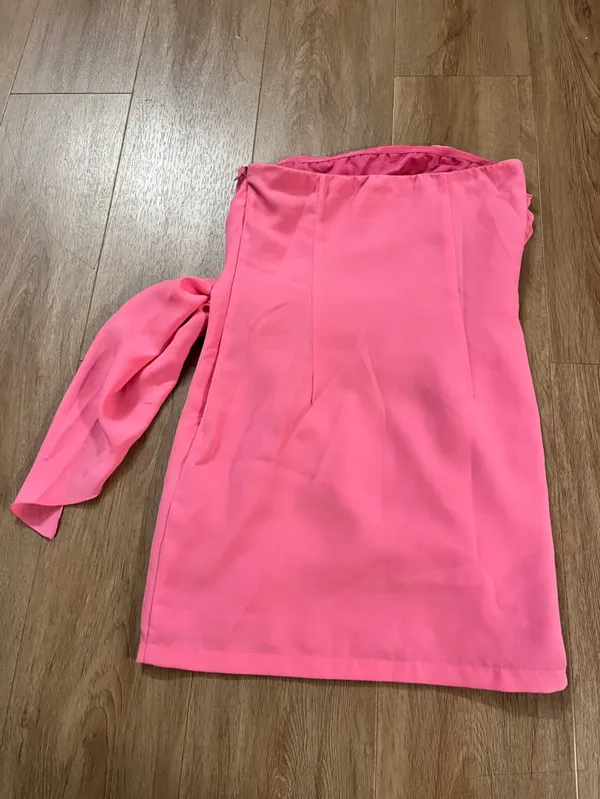 SUPERDOWN Andria Strapless Mini Dress in Pink - Image 4