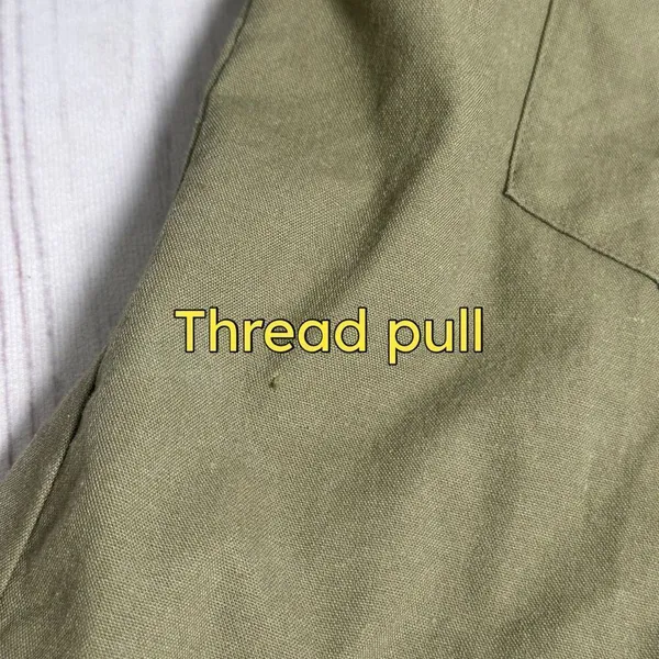Tuckernuck Med Olive Steele Button Up Utility Blouse Shirt‎ Linen Blend Forest - Image 7