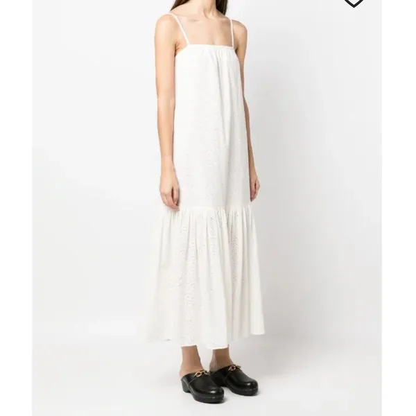 Peony memories tiered midi dress in seashell - Image 8