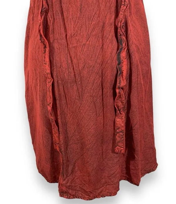 Vintage Step In Style Red & Black Embroidered Dress - Image 16
