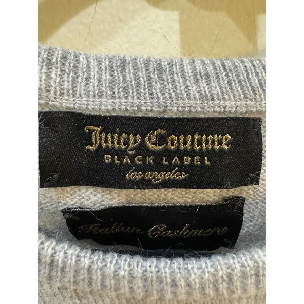 Juicy Couture Black Label Italian cashmere crewneck sweater Size Medium - Image 4