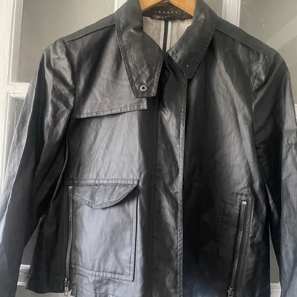 Theory Faux Leather Jacket - Image 4
