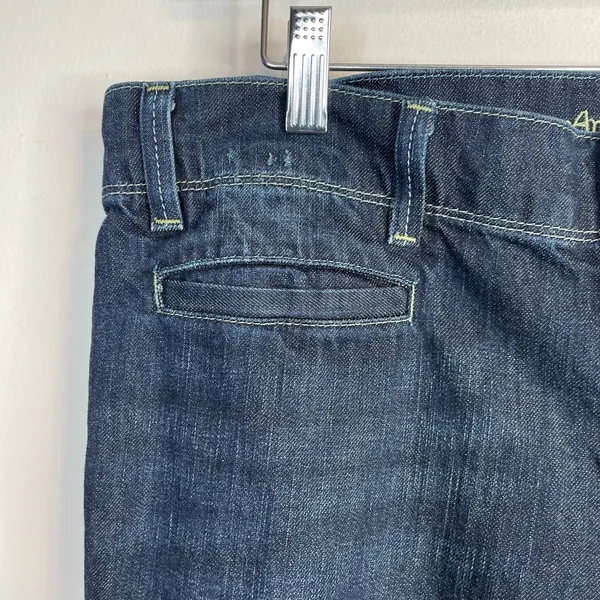 American Eagle Vintage Y2K Mid Rise Wide Leg Flare Trouser Jeans Dark Wash 14 - Image 4