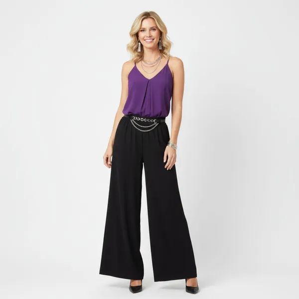Alice + Olivia Silk Blend Purple Sleeveless Halter Top S - Image 5