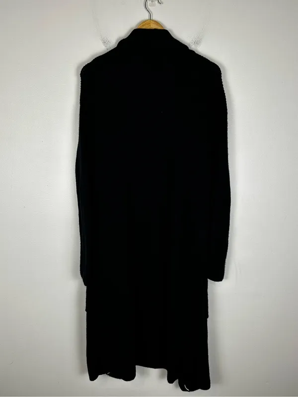 Quince Australian Merino Wool Duster Cardigan Black Sz S - Image 10