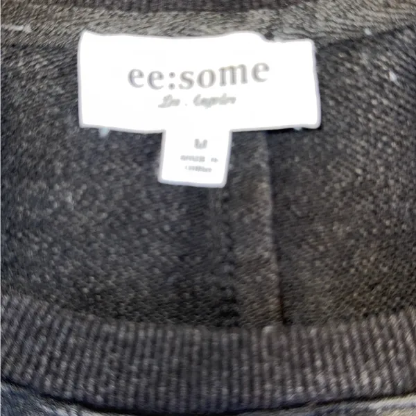 Eesome Charcoal Long Sleeve Top Black Size M - Image 4