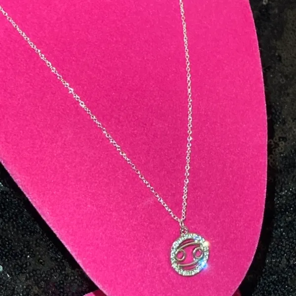 Cancer Zodiac Sign Sterling Silver Necklace Constellation mcbling Birthday Gift - Image 6
