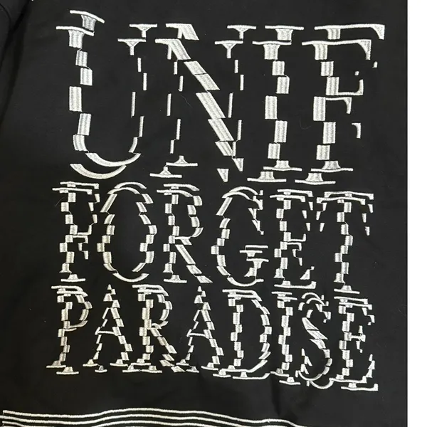 UNIF ‘Forget Paradise’ Pullover Crewneck Sweatshirt - Size Large - Black & White - Image 5