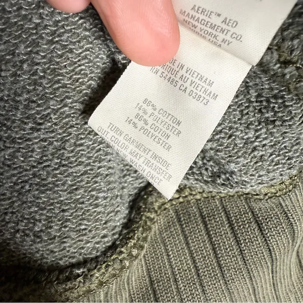 Aerie Half Zip Pullover Sweatshirt – Size Large – Green - Image 3