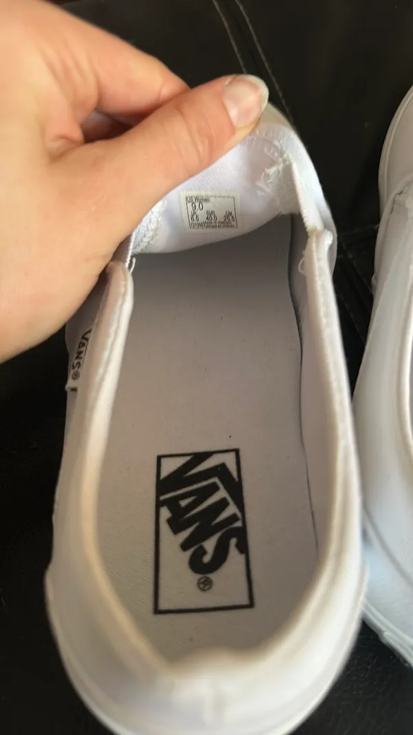 BRAND NEW all white slip on vans - Image 6