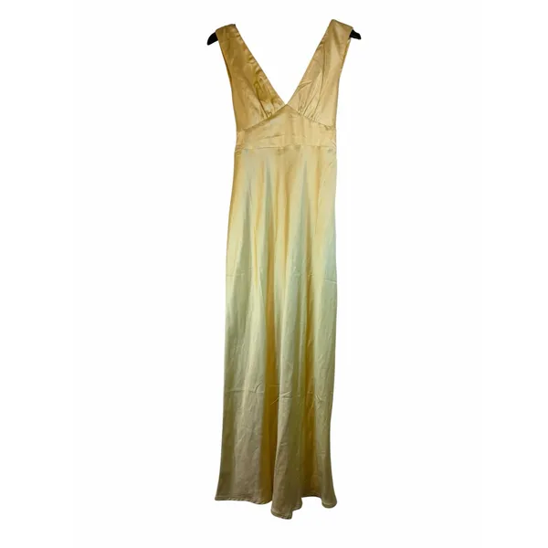 Yellow Satin Saints & Secrets Gown - Size S - Image 3