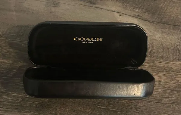 COACH Black Hard LARGE SUN GLASSES CASE Sunglasses Clamshell - Image 2