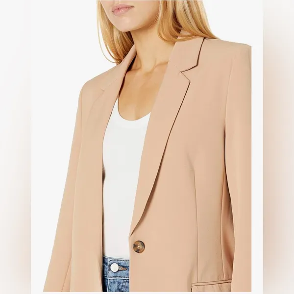 NEW The Drop Women's Blake Long Blazer XL Tan - Image 7