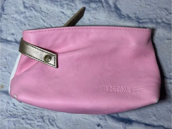 LACOSTE COSMETICS MakeUp Bag Pouch Vintage Pink Perfumes - Image 9