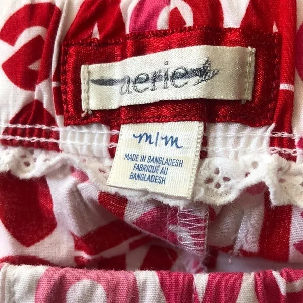 Aerie love sleepwear red white pink short - Image 6