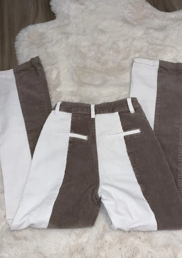 Split color flare jeans - Image 2