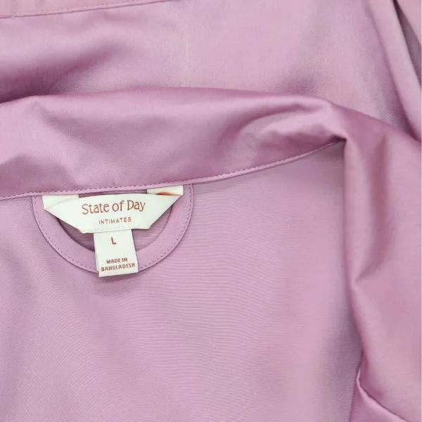 NWT State of Day Silk Touch Self-Tie Robe 100180215MS Mauve Orchid Purple L - Image 5