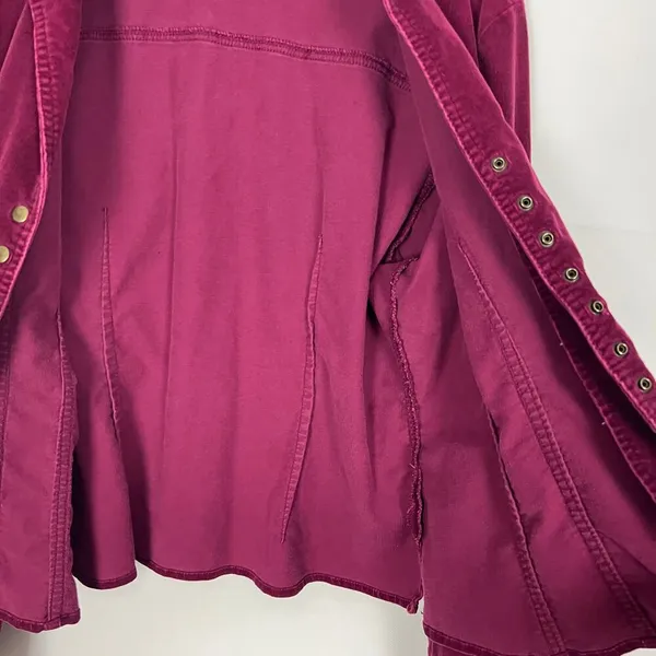 Vintage A.M.I. Womens Jacket Large Y2K Corduroy Grunge Casual Girl Minimalist - Image 5