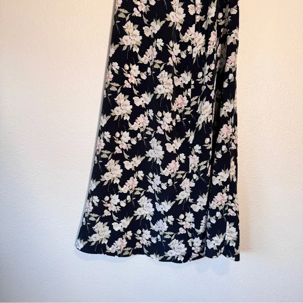 Vintage Maurice’s Black Yellow Floral Maxi Skirt Womens 4 Casual Fall Peasant - Image 4