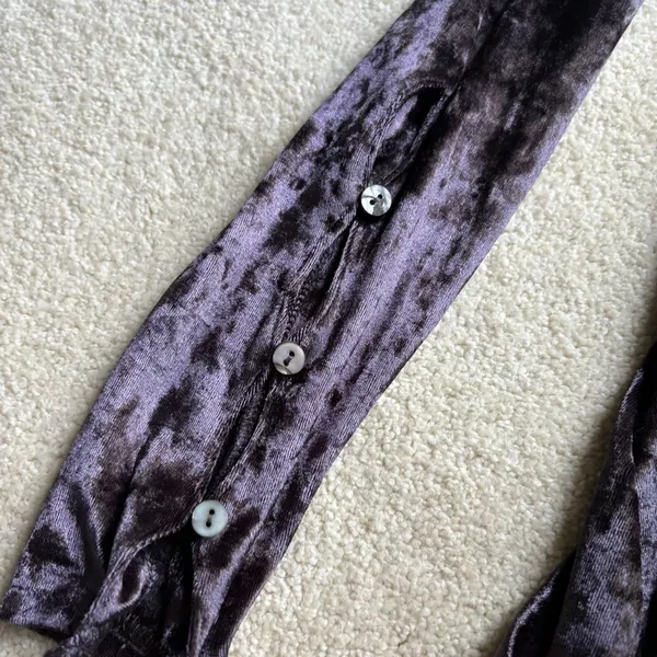 Umgee Shimmering Purple Velvet Top - Image 5