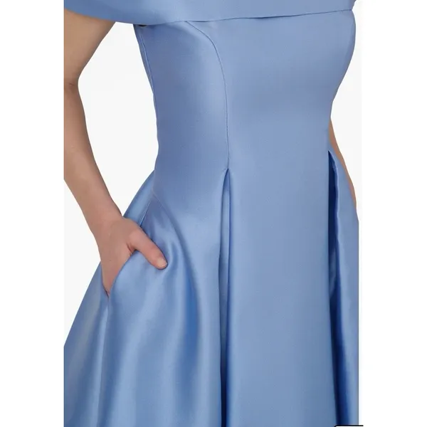 Adrianna Papell Off-the-Shoulder Mikado Gown Bluebell Size 4 MSRP $229 - Image 4