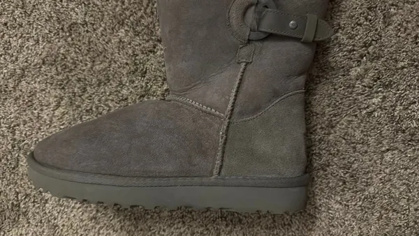 UGG Bailey Button Gray Suede Boots - Image 5